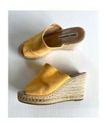 Karl Lagerfeld Sz 9 Slip On Espadrille Wedge Leather Sandals Platform Op... - $581.82 MXN