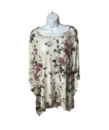 Andree by Unit Floral Lightweight Knit Top Plus Size One Size High Low - $23.31 CAD