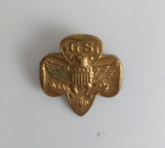 Vintage Girl Scouts Gold Tone Lapel Hat Pin - £4.19 GBP