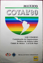 Original Poster Mexico COTAL 1980 Congress Latin American Tourism Organizations - £43.68 GBP