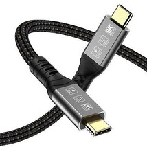 USB C Thunderbolt 4 Cable 3.3ft USB4 Braided Cables 40Gbps 8K 60Hz PD 10... - £36.43 GBP