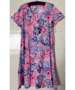 LILLY PULITZER  A-Line Short Dress Prosecco Pink Make A Splash Size M/L New - $29.98