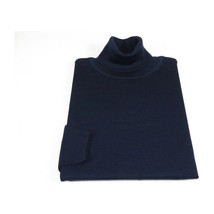 Men PRINCELY Turtle neck Sweater From Turkey Soft Merino Wool 1011-80 Navy Blue image 3