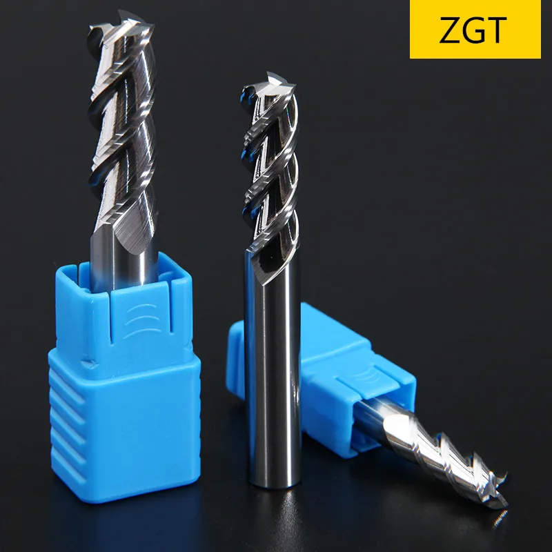 ZGT Aluminum Fresa Cnc Tools Milling Cutter HRC50 3 Flute Endmill Carbide For Al - £178.93 GBP