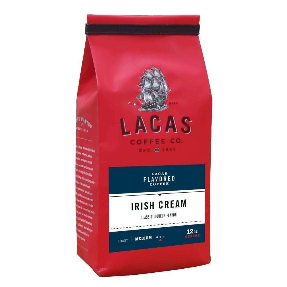 Lacas Coffee Company Flavored Coffee Irish Crème Ground 12oz - $12.00