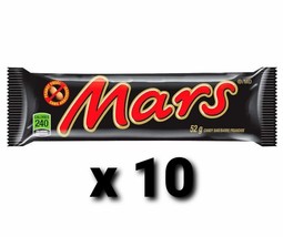 10 x MARS Chocolate Candy bar by Mars from CANADA 52g each - $30.00