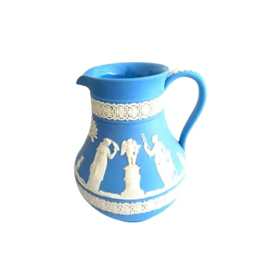 WEDGWOOD PITCHER for water or wine Jasperware blue cobalt NEOCLASSIC Ori... - $69.00