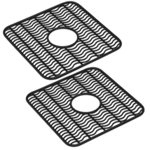 Sink Protector Mat 2 Pack Plastic with Center Drain Cutout Protect Sink ... - $14.84