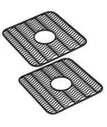 Sink Protector Mat 2 Pack Plastic with Center Drain Cutout Protect Sink ... - $14.84