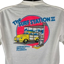 The Surf Station II Vintage 80s T Shirt Large Crescent Beach Florida Mens White - £52.68 GBP