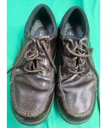 Clarks Travel Trek Oxfords Brown Lace Up Leather Mens Size 11.5 Wide 160... - $34.44 CAD