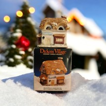 Vintage Dickens Village Ceramic Candle Holder Grocery Christmas Inn 6180-B - £10.42 GBP