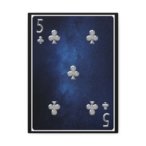 Five Of Clubs Space Background Playing Card Canvas Wall Art for Home Decor Read - £68.25 GBP+