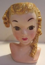 Vintage Head Vase Young  Girl With curls - £37.26 GBP