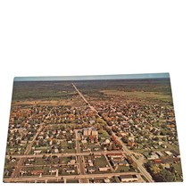 Postcard Aerial View Of Newberry Michigan Upper Peninsula Chrome Unposted - $6.92