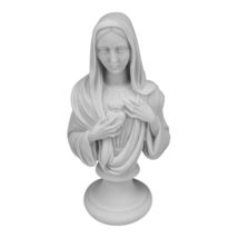 Immaculate Heart of Virgin Mary Bust Cast Marble Statue Sculpture 8.65 in - $60.95