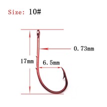 100Pcs/Lot Double barb Fishing hook red covering Fishing Stainless Steel Fishhoo - £36.91 GBP