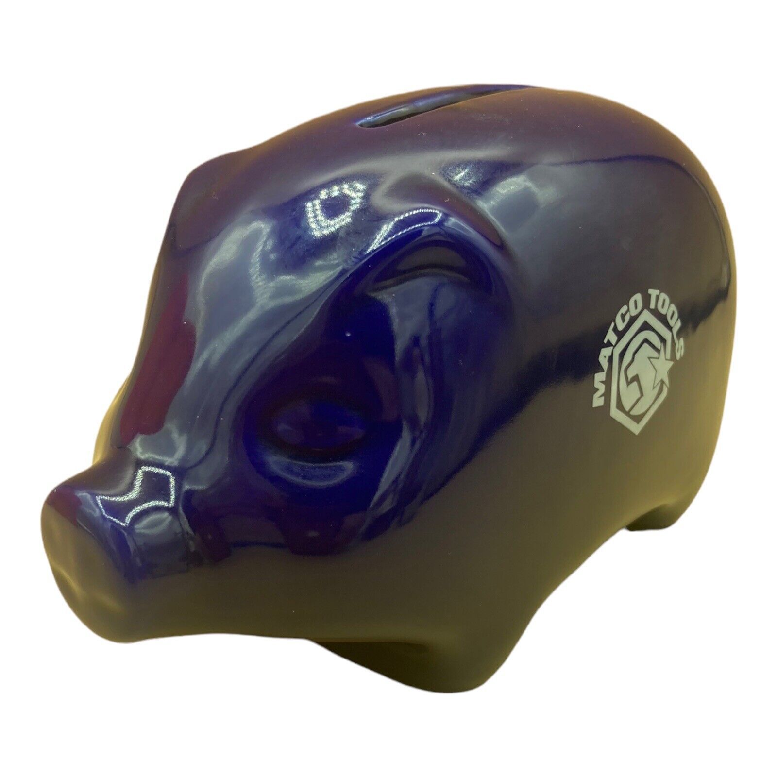 Primary image for Matco Tools Dark Cobalt Blue Piggy Bank Ceramic