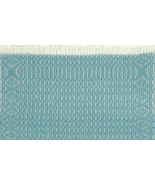 Artisan Handwoven Mini Rug/Table Mat 9.5&quot; x 12&quot; Wedgewood Blue #11, Wool - $129.93 CAD