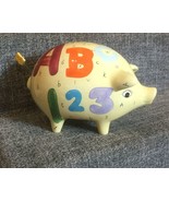 Vintage Annaco Creations Hand Painted ABS&#39;s and Numbers Piggy Bank - £10.01 GBP