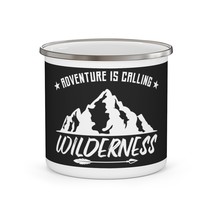 Adventure is Calling Enamel Camping Mug: Wilderness Vibes, 12oz Lightweight Stai - £16.32 GBP