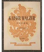 Zen-on&#39;s Piano Piece Kaiser Walzer J. Strauss No. 163 Japanese Sheet Music - £7.43 GBP