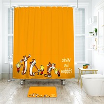 Calvin And Hobbes 05 Shower Curtain Bath Mat Bathroom Waterproof Decorative - £18.06 GBP+