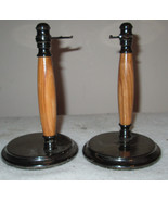 TWO Handmade Olive Wood Razor Stands (Razor Not Included) - $58.85