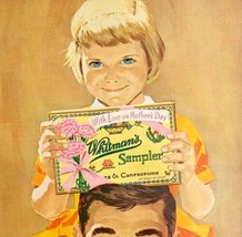 1962 Whitman&#39;s Mother&#39;s Day Chocolate Sampler Advertisement Candy HM2K - $29.99