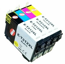 4 pack Black Cyan Yellow Magenta Epson 212XL 212 T212XL printer ink Cart... - £61.77 GBP