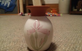 Vintage Emerson Creek Pottery Bedford Virginia Hand Painted Vase 1989 - £19.97 GBP