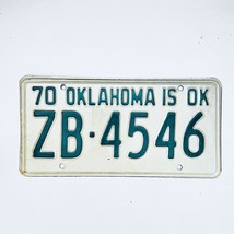 1970 United States Oklahoma Tulsa County Passenger License Plate ZB-4546 - $18.80