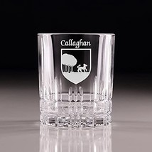 Callaghan Irish Coat of Arms Perfect Serve Cut Glass Tumbler - Set of 4 - $74.00