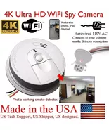 4K Smoke Detector Camera WiFi Home Security Nanny Camera Audio &amp; Motion ... - €213,99 EUR