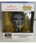 New Hallmark Christmas Ornament  Star Wars Mandalorian &amp; Baby Grogu Funk... - £10.16 GBP