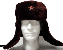 Russe Ushanka Ressort Style Camouflage W/Hammer &amp; Faucille Emblème (Tail... - $27.17