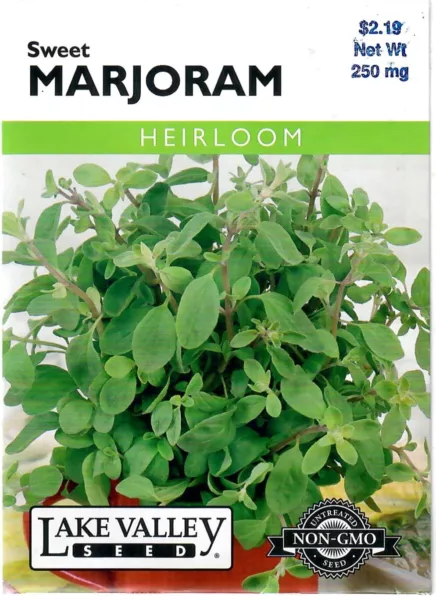 Marjoram Heirloom Herb Seeds Non Gmo Lake Valley 12/24 Fresh New - £6.68 GBP