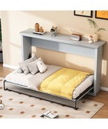 Gray Twin Murphy Bed: Folding Cabinet Bed - $17,152.56 MXN