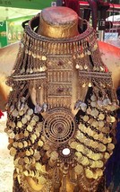 FABULOUS  XL DRAPING TURKOMEN TOROC   TRIBAL ATS GYPSY BOHO NECKLAS - $188.09