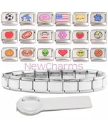 Italian Starter Braclet &amp; Charm Tool &amp; 18 Value Charms Complete Jewelry ... - $9.88