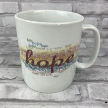 222 Fifth Hope Graphic Extra Large Jumbo Mug White Pink Yellow Writing - $14.93