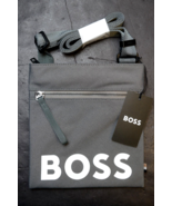 Hugo Boss Pixel Logo Recycled Material Med Gray Envelope Sling Shoulder Bag - $108.97 CAD