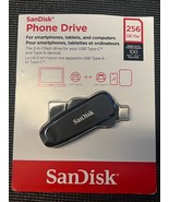 SanDisk Phone Drive 256GB USB Type-C &amp; Type-A 2-in-1 Flash Drive New - $494.95 MXN