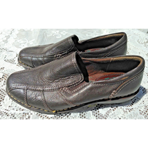 Montana Artisan Crafted Womens Flat Shoes Brown 6.5 Leather Round Toe Slip On - $6.11