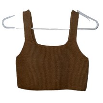 Everlane Camel Yak And Wool Blend The Cozy Stretch Knit Cropped Tank Siz... - $12.15