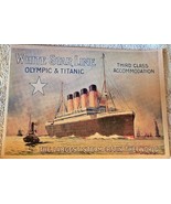 White Star Line Olympic Titanic 24 page 3ed Class Replica Booklet - £18.61 GBP