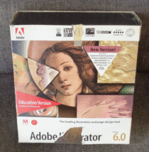 Adobe Illustrator 6.0 + PageMill Macintosh Mac, Complete in Box w/ Serial Number - $39.95