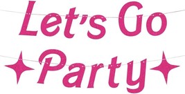  Pink Glitter Banner 5 Ft. Bachelorette Party Decorations - £22.82 GBP
