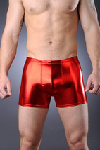 Thunderbox Chrome Metal Red Pouch Shorts Party Costume Dance S, M, L, XL - £23.72 GBP