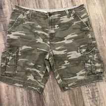 Roebuck &amp; Co Mens Army Green Cargo Shorts Camo Size 40 100% Cotton - £13.20 GBP